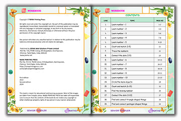 Senior Toddler - Maths Workbook (Pre KG)