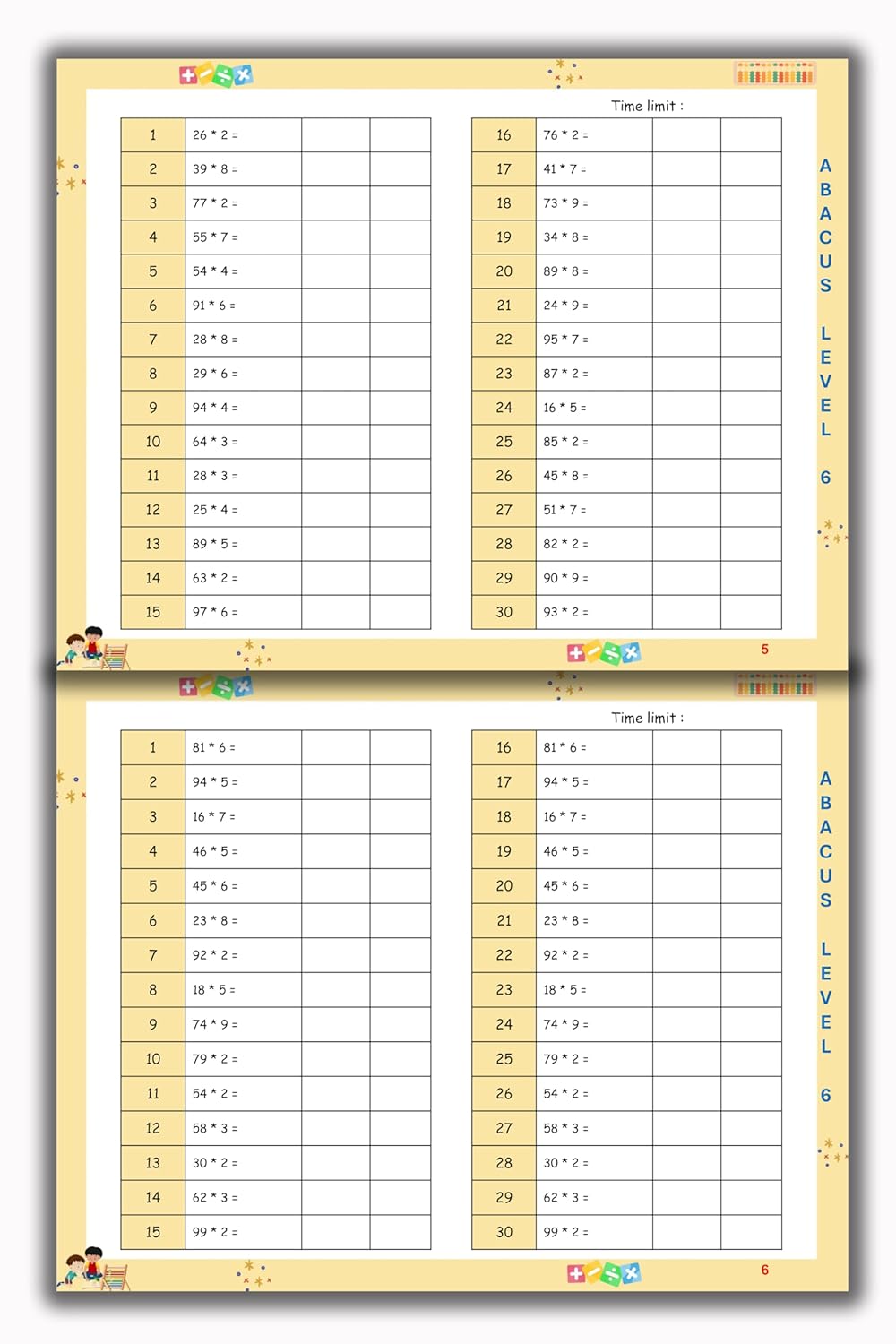 Abacus Book - Level 6