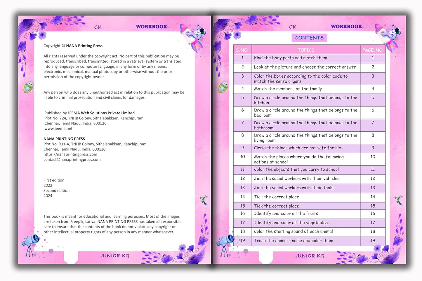 Junior KG - Exploring our World Workbook (GK)