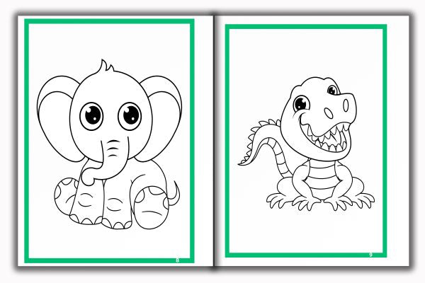 Activity Books Combo 1 - Animal Sounds, Circle The Color, Color Cute Animals, Patterns, Tracing