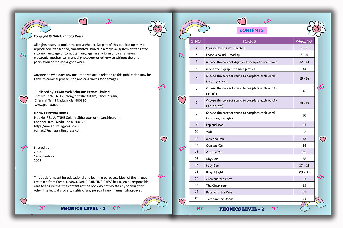 Phonics Book - Level 2