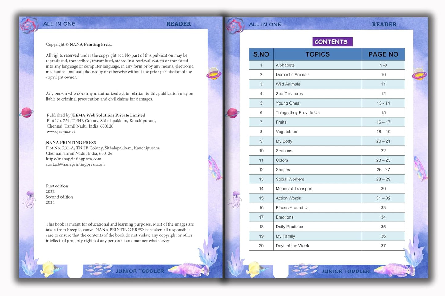 Junior Toddler - All in one Reader (Play Group)