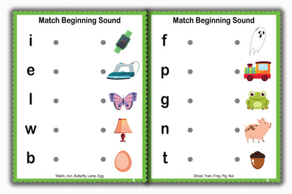 Activity Books Combo 13 - Beginning Sounds, Cursive Alphabet Trace And Write, Number (1-100), Same Less More, Trace The Path