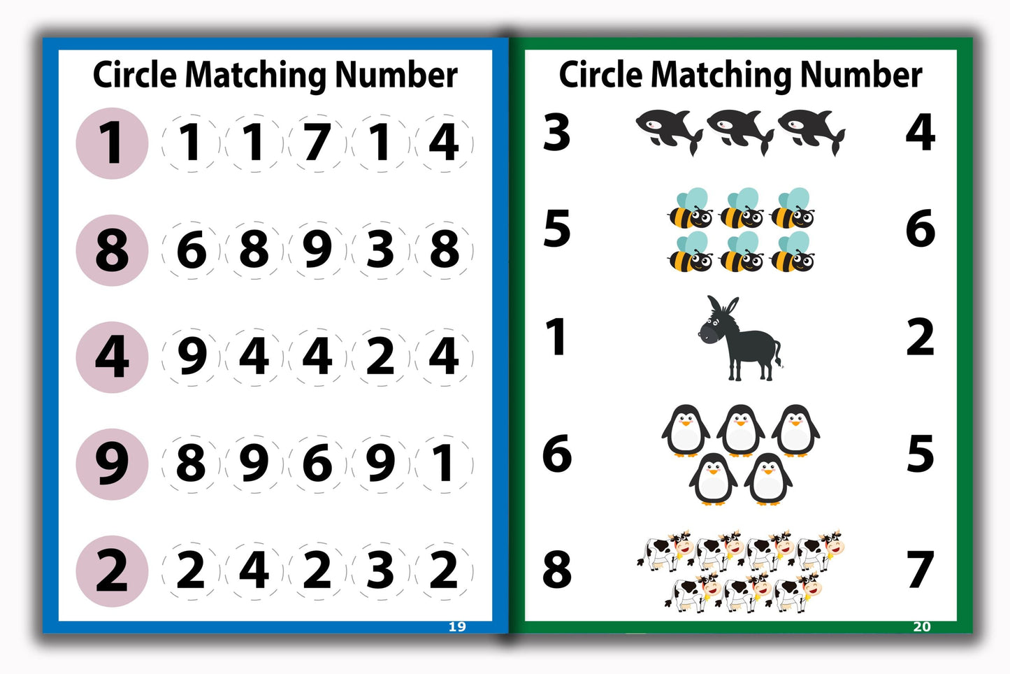 Activity Books Combo  5 - Alphabet Trace And Write, Comparing, Match Numbers, Number, Shadow Matching