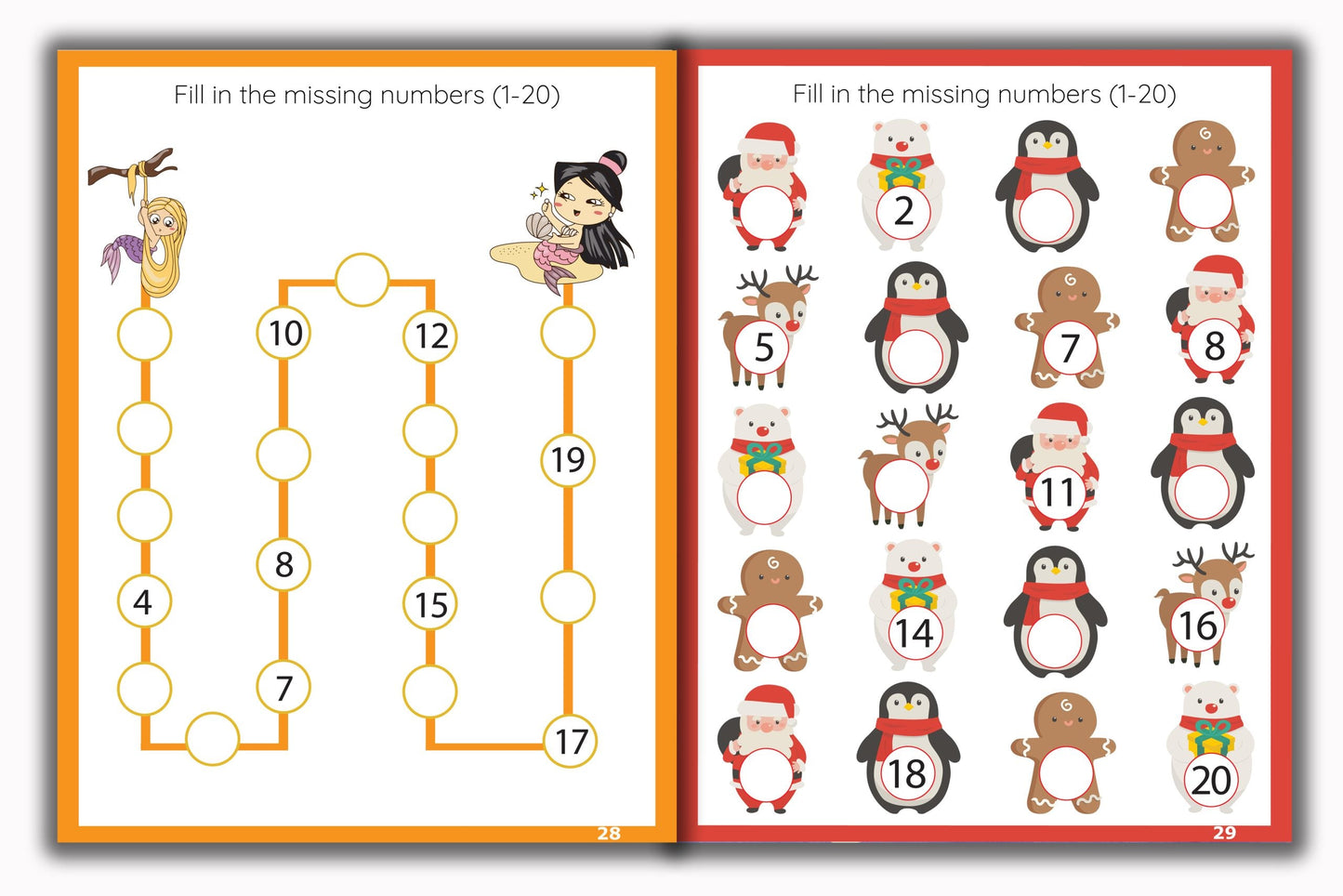 Activity Books Combo  9 - Alphabet Activities, Coloring For Fun, Counting, How Many, Missing Numbers