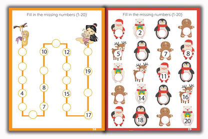 Activity Books Combo  9 - Alphabet Activities, Coloring For Fun, Counting, How Many, Missing Numbers