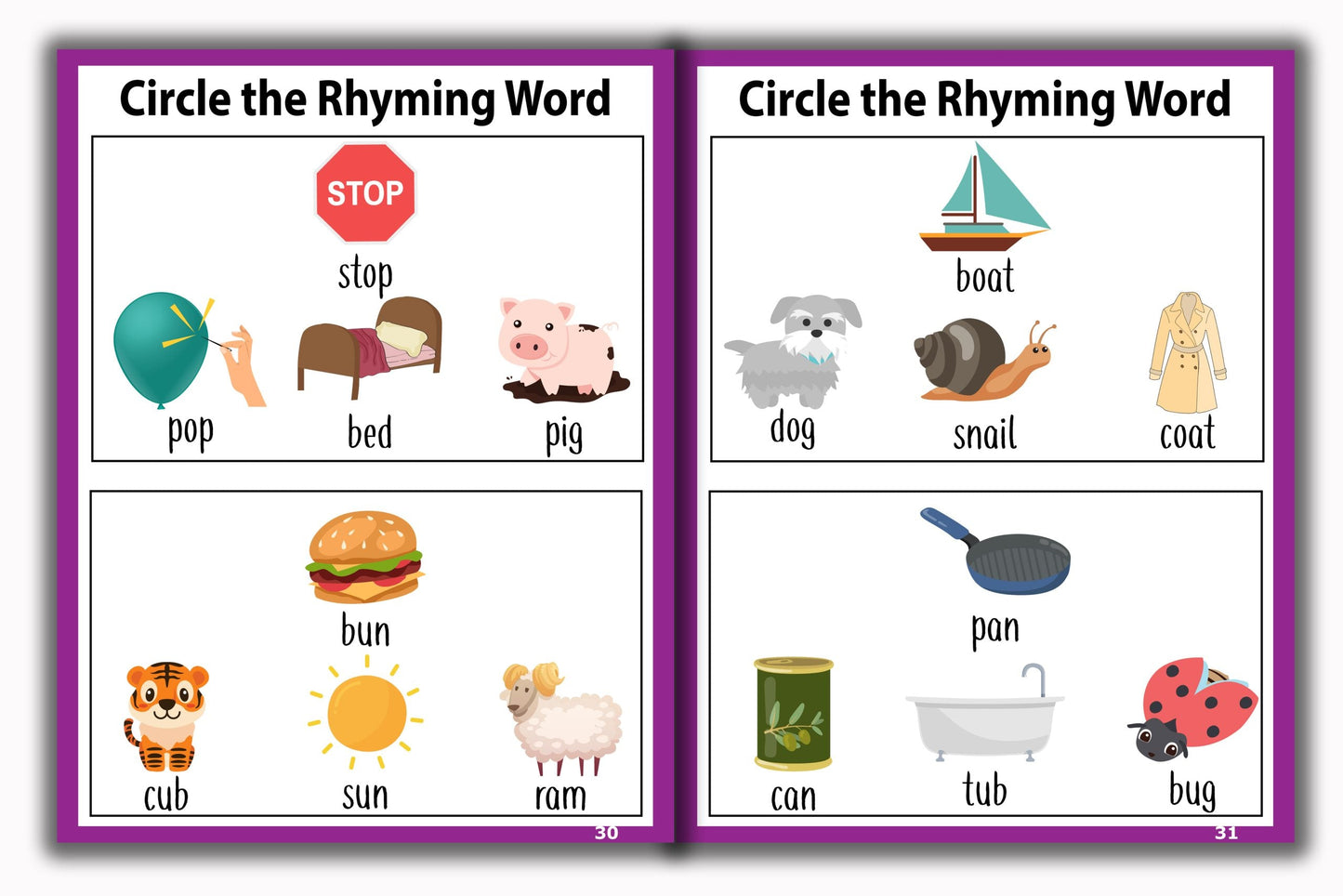 Activity Books Combo 15 - Count And Add, CVC Words, Rhyming Words, Sudoku, Unscramble Words