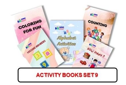 Activity Books Combo  9 - Alphabet Activities, Coloring For Fun, Counting, How Many, Missing Numbers